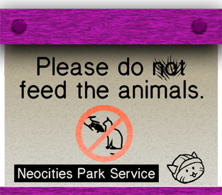 Don't feed the animals